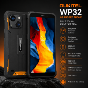 Oukitel WP32 4G Rugged Phone - Tap to Pay + Compact Dual SIMs